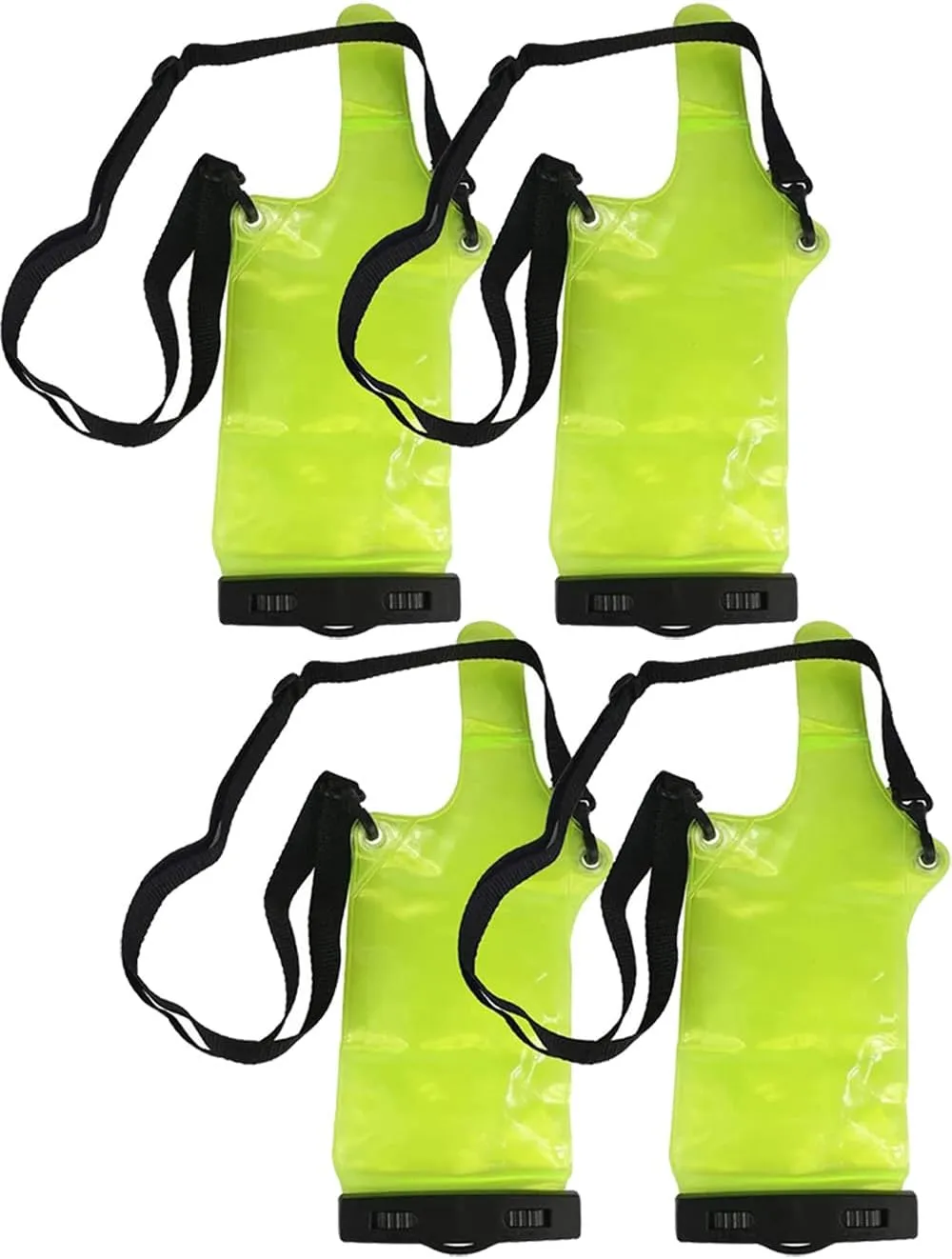4Pcs Universal Two Way Radio Waterproof Case Bag Portable Walkie Talkie Rainproof Pouch with Adjustable Strap Compatible for Motorola Kenwood Midland UV-3R UV-5R PX-888 Walkie Talkie Radio
