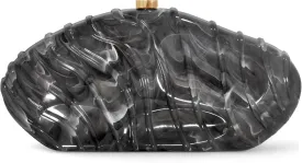 Acrylic Clutch Purse for Women Evening Bag, Irregular Shell Acrylic Purse Box Clutch with Chain for Party Wedding Prom