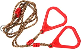 Children Adult Pull up Rings Plastic Trapeze Swing Triangular Gym Fitness Sports Toy, Strong Load Bearing, Easy to Clean, Environmental for Indoor and Outdoor Use
