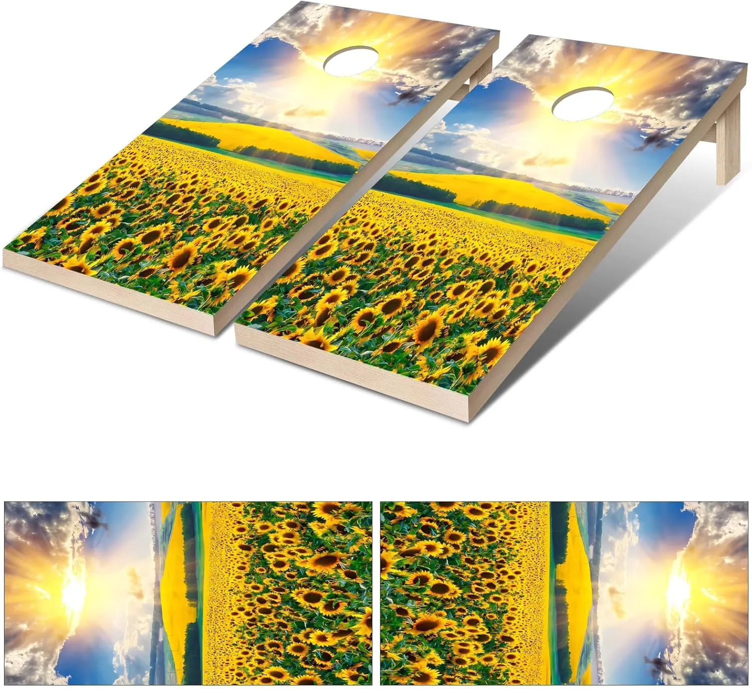 Corn Hole Decals Vinyl Wraps Weather Resistant Stickers for Party Decorative Games Stickers Dimensions: 24inx48in Set of 2 Easy Bubble-Free Application Waterproof Skull