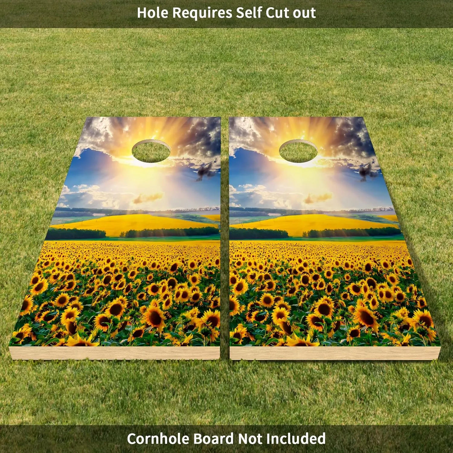 Corn Hole Decals Vinyl Wraps Weather Resistant Stickers for Party Decorative Games Stickers Dimensions: 24inx48in Set of 2 Easy Bubble-Free Application Waterproof Skull