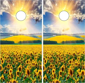 Corn Hole Decals Vinyl Wraps Weather Resistant Stickers for Party Decorative Games Stickers Dimensions: 24inx48in Set of 2 Easy Bubble-Free Application Waterproof Skull