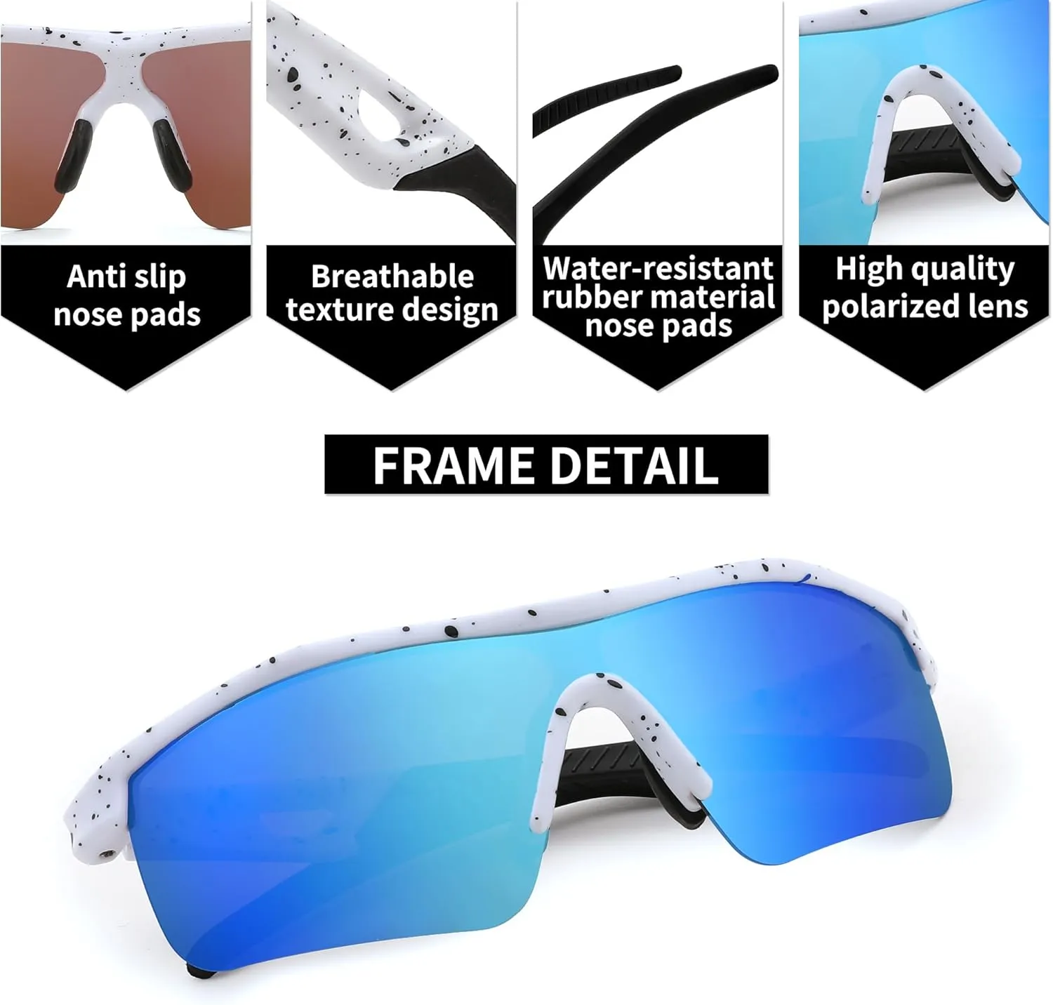 FEISEDY Kids Teens Baseball Polarized Sunglasses Sports TR90 Frame Boys Girls Cycling B2454
