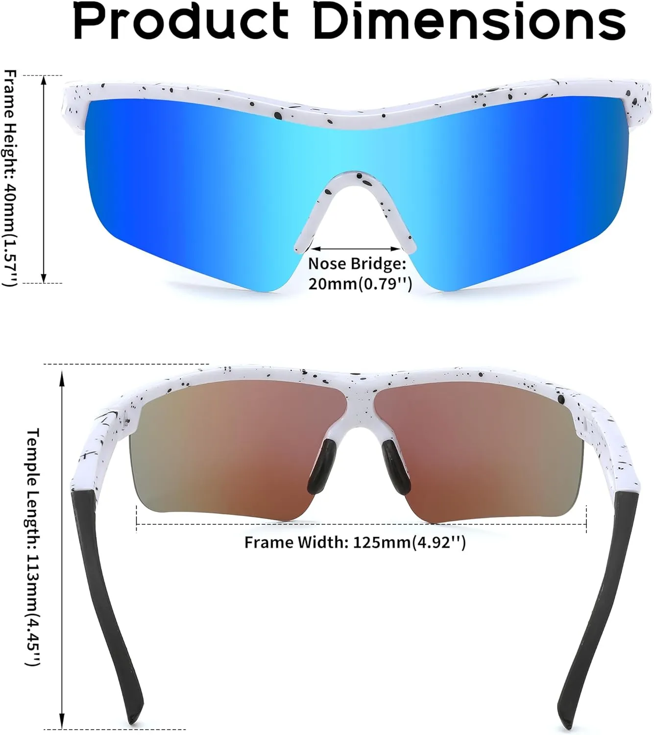 FEISEDY Kids Teens Baseball Polarized Sunglasses Sports TR90 Frame Boys Girls Cycling B2454