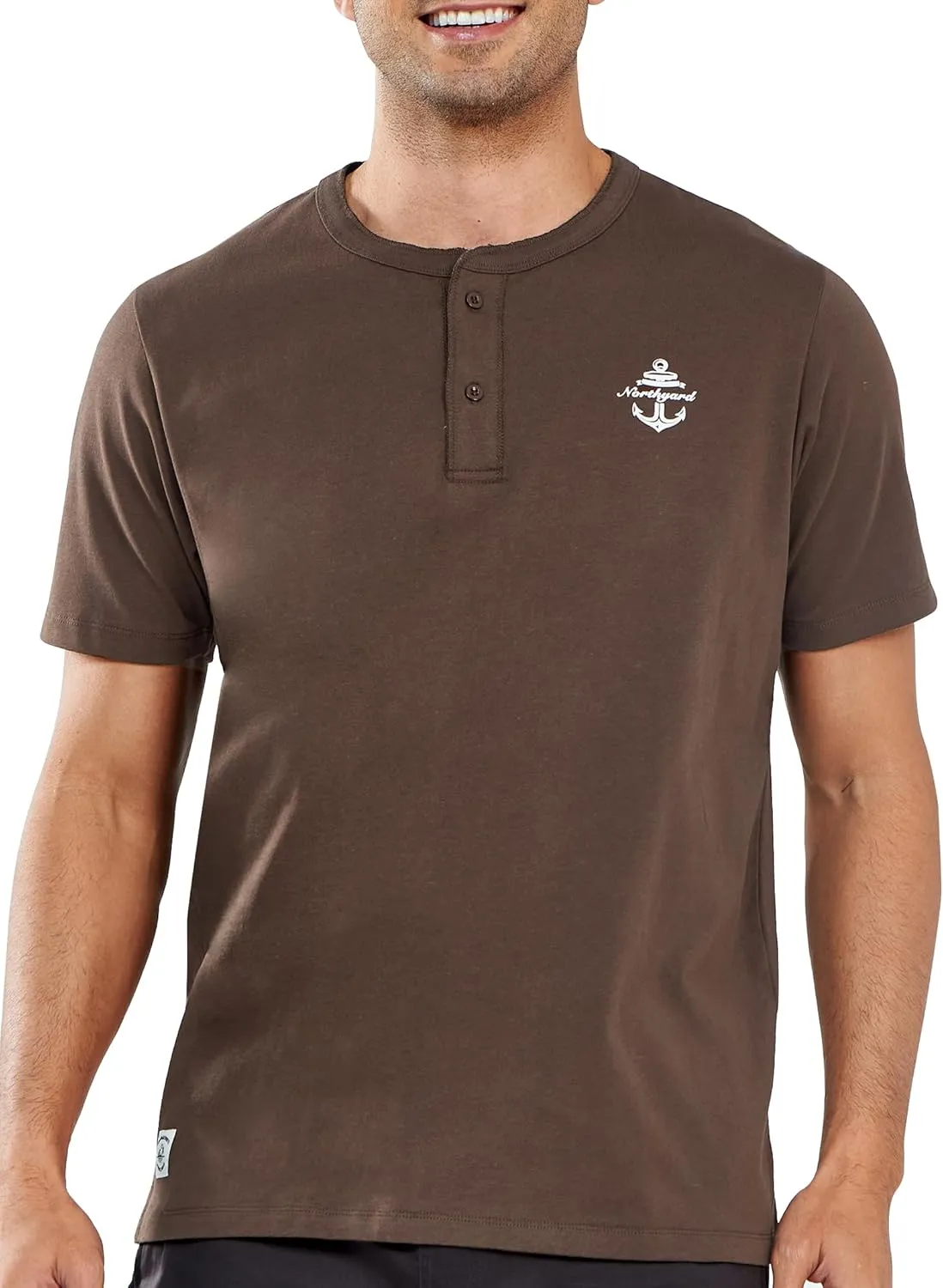 NORTHYARD Men's Henley Shirts Casual Short Sleeve Heavy Cotton T-Shirts Solid Basic Summer Tee Tops