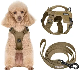 OneTigris XXS Dog Harness for 5-15lbs Puppies, Step-in No Pull Harness with Padded Vest for Extra-Small/Small/Medium Dogs and Cats (Brown, XXS)