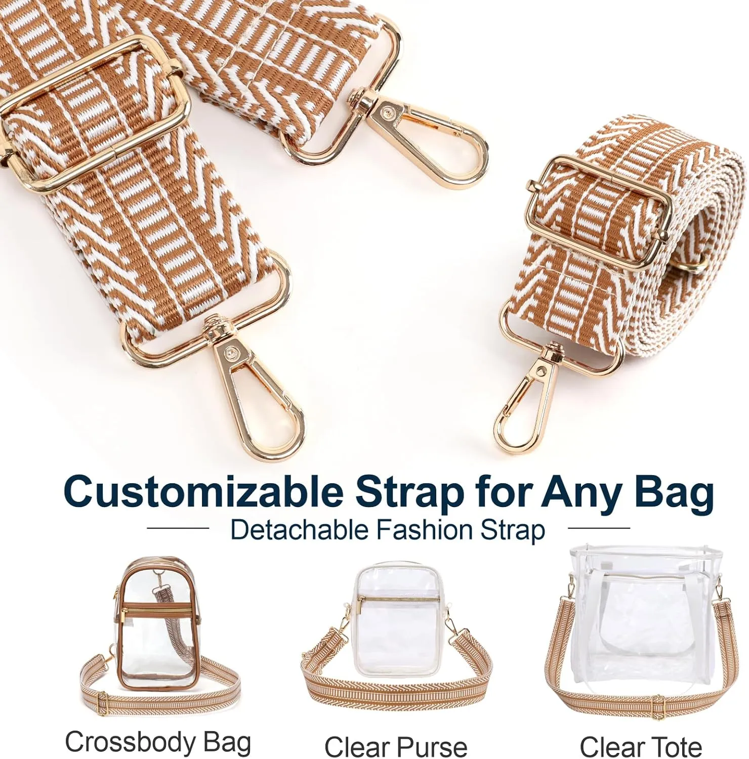 PACKISM Clear Bag for Stadium Events - Clear Purses for Women Stadium Crossbody Concert Bag for Game Day, Sports, Festival