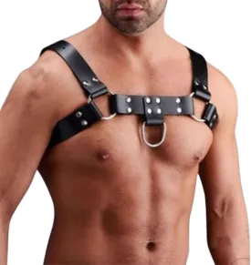 PU Leather Chest Harness for Men  Gothic Shoulder & Upper Body Straps  Fetish, Clubwear & Cosplay Accessory