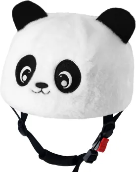 Ski Snowboard Helmet Cover Decorative Panda Animal Plush Head Cover Cute Panda Knitted Hat Decoration for Ski Snowboard Skateboard Motorbike Motorcycle Helmet