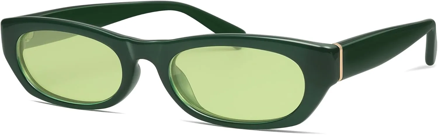 SOJOS Retro Rectangle Polarized Sunglasses for Women Men Vintage Trendy Narrow Y2k Sunnies SJ2363