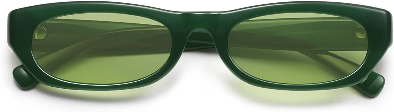 SOJOS Retro Rectangle Polarized Sunglasses for Women Men Vintage Trendy Narrow Y2k Sunnies SJ2363