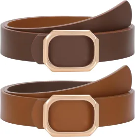 SUOSDEY Women Reversible Leather Belt for Jeans Pants Dresses Ladies Waist Belt, 1.3" Width