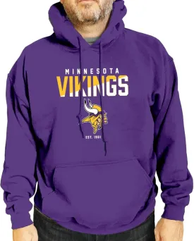 Team Fan Apparel Adult NFL Diagonal Fade Fleece Hooded Sweatshirt - Unisex Tagless - Officially Licensed Football Pullover
