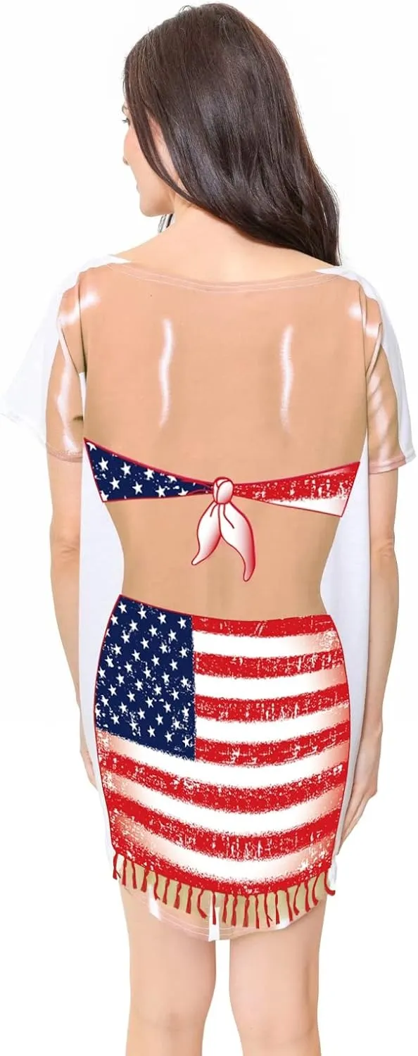 The Original Women's Bikini Shirt - Funny Bikini Print Bathing Suit Cover-up Beach Tshirt Dress for Women Men