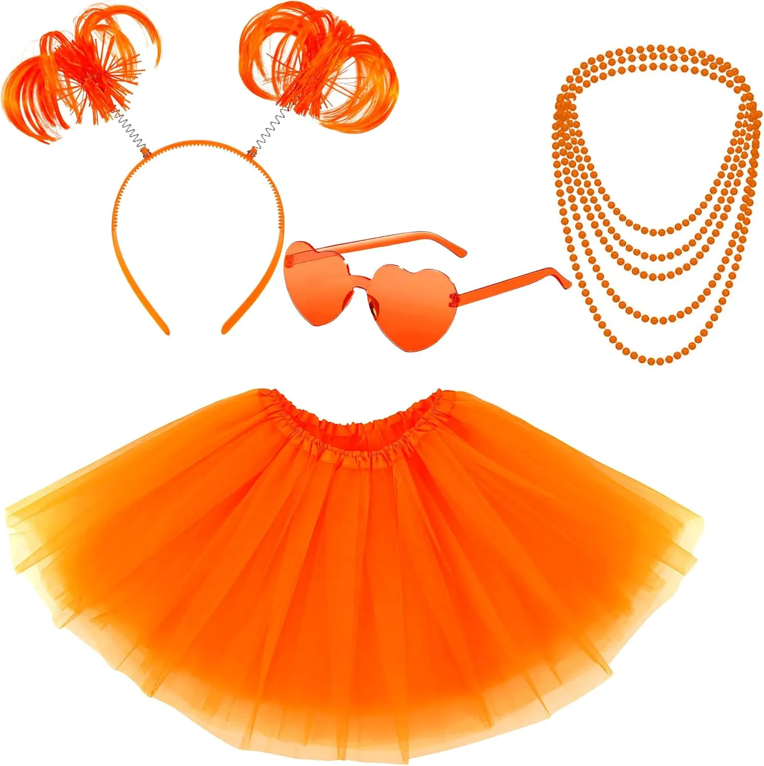 Tutu Costume Accessories, 80s Fancy Dress Costume Accessories Running Tulle Tutu Skirts Adult Tutus for Women Girls