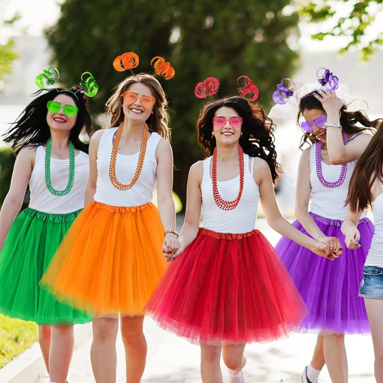 Tutu Costume Accessories, 80s Fancy Dress Costume Accessories Running Tulle Tutu Skirts Adult Tutus for Women Girls