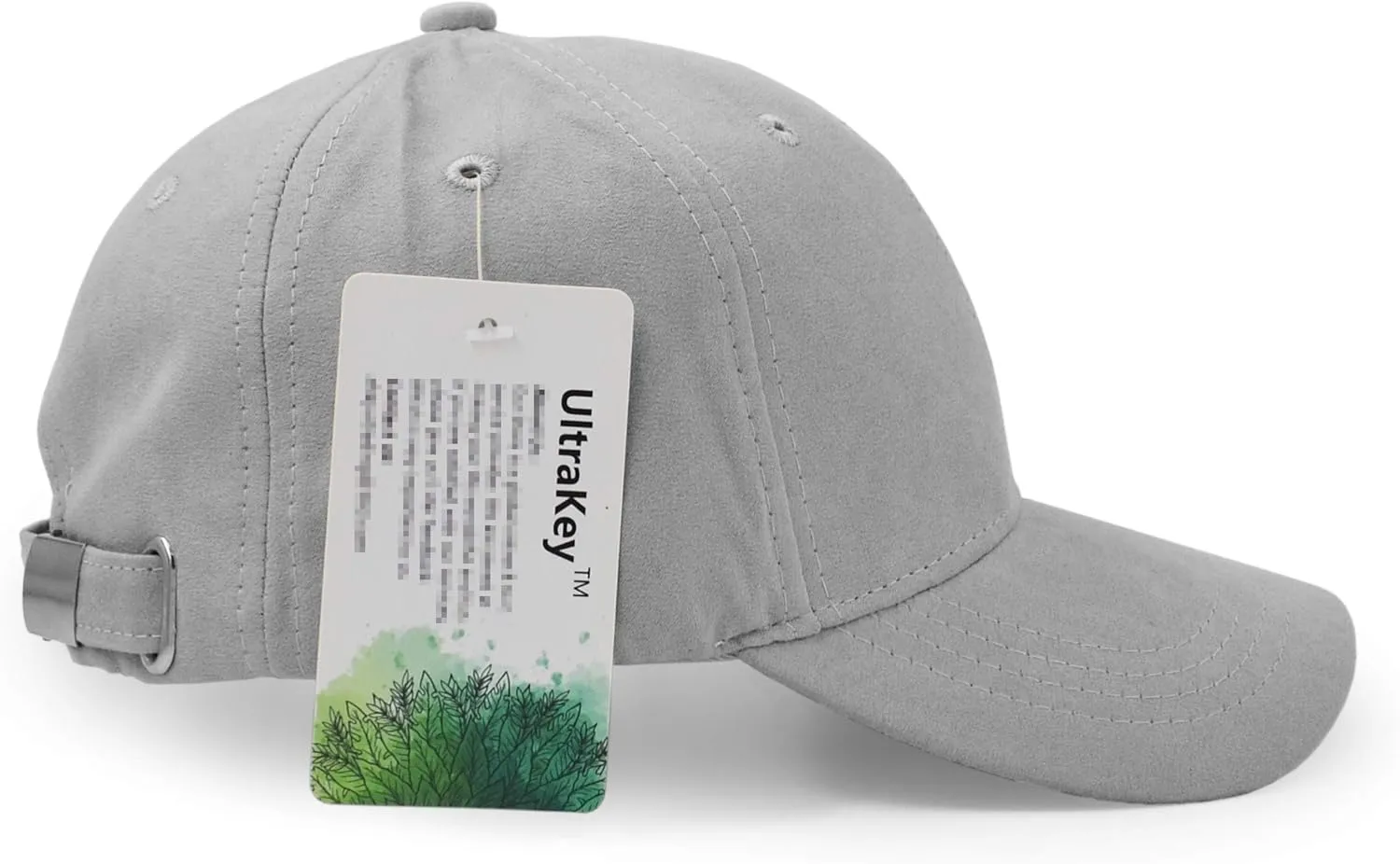 UltraKey Suede Baseball Cap, Unisex Faux Suede Leather Classic Adjustable Plain Hat Baseball Cap