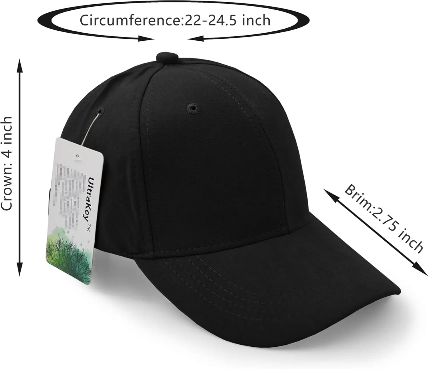 UltraKey Suede Baseball Cap, Unisex Faux Suede Leather Classic Adjustable Plain Hat Baseball Cap