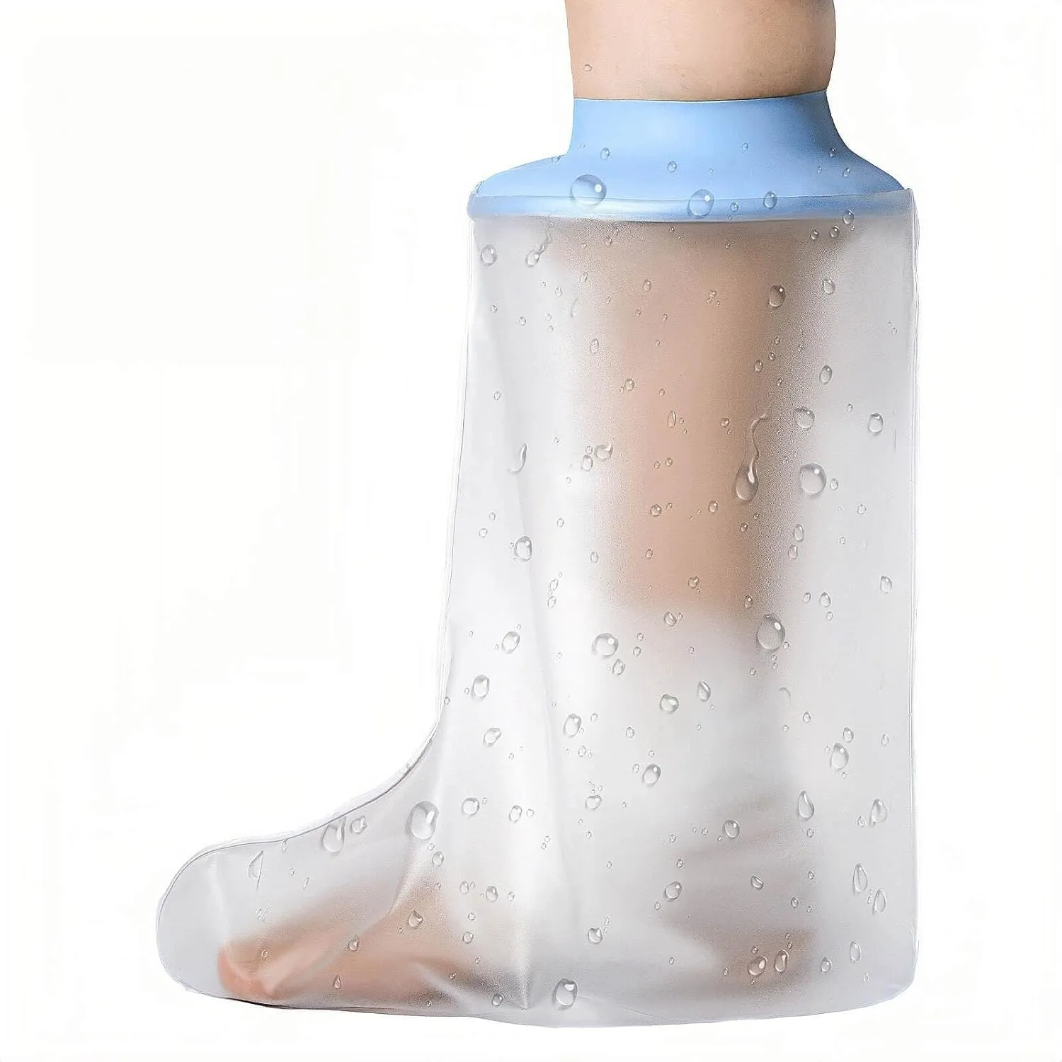 Waterproof Foot Cast Cover for Shower, Watertight Protector for Adults Foot, Ankle, Surgery, Wounds & Burns  Cast Bag for Foot and Ankle Showering, Reusable & Durable