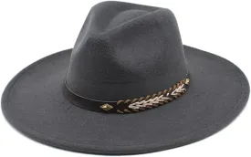 Women Men Fedora Hats Big Brim Church Wedding Decorate Jazz Hat Panama Formal Hat