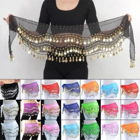 Women's Belt Waist Chain Belt Belly Dancing Clothing Accessories Hip Scarf 3 Rows Fashion