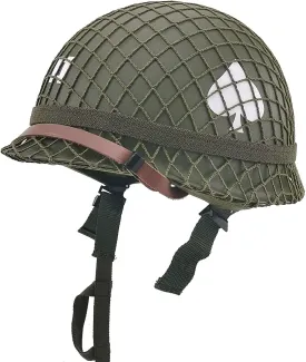 WWII US WW2 Army M1 Helmet Steel Shell with Net/Canvas Chin Strap DIY Painting